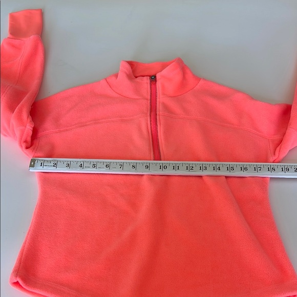Free People Movement Great Heights Neon Fleece Pullover Orange Thumbholes Size S - Picture 10 of 12